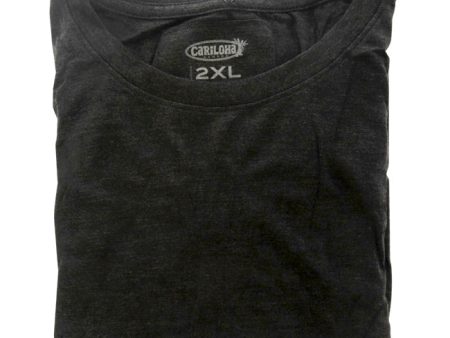 Cariloha Bamboo Crew Tee - Charcoal Heather by Cariloha for Women - 1 Pc T-Shirt (2XL) For Sale