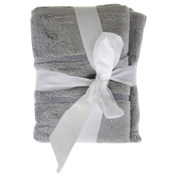 Cariloha Bamboo Hand Towel Set - Harbor Gray by Cariloha for Unisex - 3 Pc Towel Online Sale