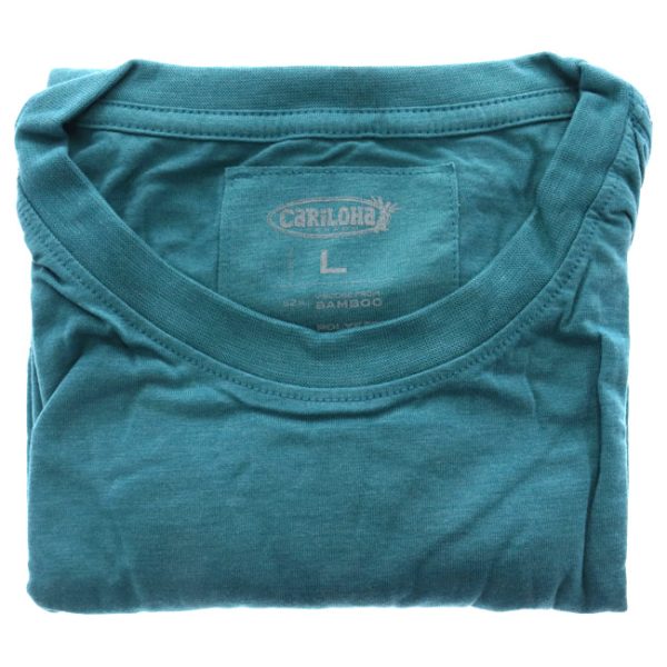 Cariloha Bamboo Crew Tee - Tropical Teal Heather by Cariloha for Women - 1 Pc T-Shirt (L) Discount