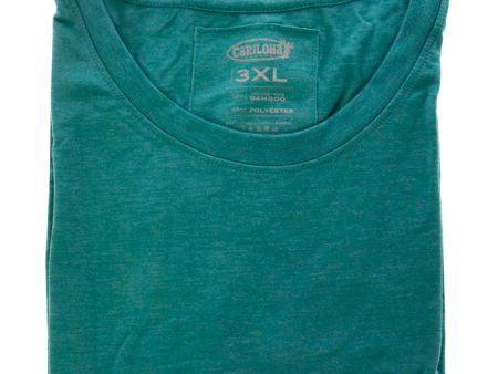 Cariloha Bamboo Crew Tee - Tropical Teal Heather by Cariloha for Women - 1 Pc T-Shirt (3XL) Online now