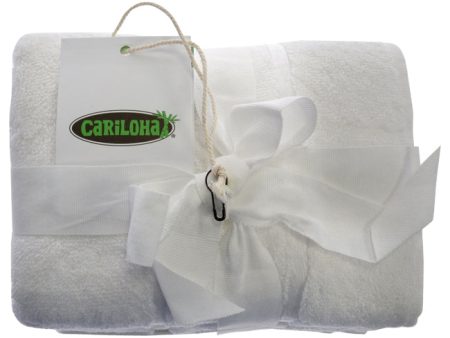 Cariloha Bamboo Hand Towel Set - White by Cariloha for Unisex - 3 Pc Towel Supply