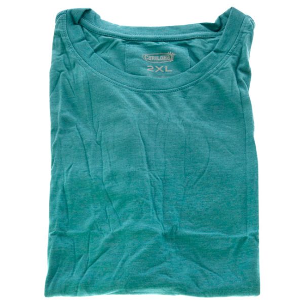 Cariloha Bamboo Crew Tee - Tropical Teal Heather by Cariloha for Women - 1 Pc T-Shirt (2XL) Discount