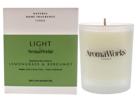 Aromaworks Light Candle - Lemongrass and Bergamot by Aromaworks for Unisex - 7.76 oz Candle Fashion