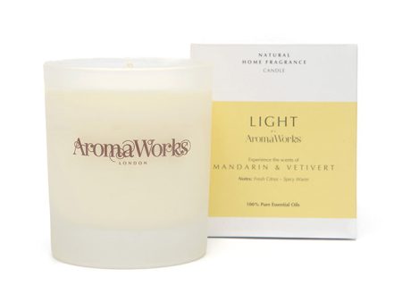 Aromaworks Light Candle - Mandarin and Vetivert by Aromaworks for Unisex - 7.76 oz Candle Online Sale