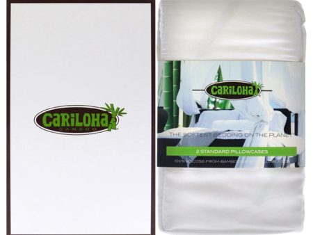 Cariloha Resort Bamboo Pillowcase Set - White-Standard by Cariloha for Unisex - 2 Pc Pillowcase Supply