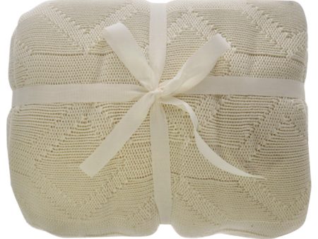 Cariloha Bamboo Knit Throw - Diamond Coconut Milk by Cariloha for Unisex - 1 Pc Blanket Cheap