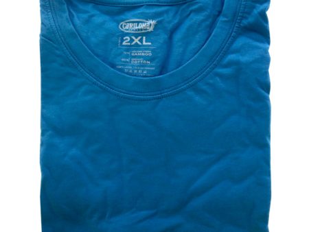 Cariloha Bamboo Crew Tee - Caribbean Blue by Cariloha for Men - 1 Pc T-Shirt (2XL) Sale