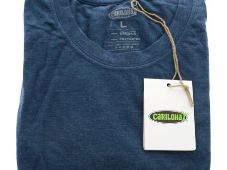 Cariloha Bamboo Comfort Crew Tee - Bermuda Blue by Cariloha for Men - 1 Pc T-Shirt (L) Online now