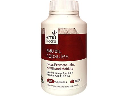 Emu Tracks Emu Oil 750mg Capsules 250c Online now