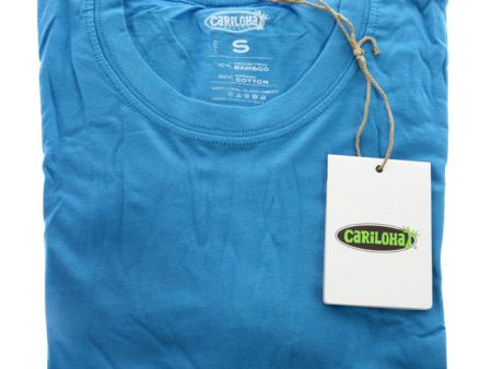 Cariloha Bamboo Crew Tee - Caribbean Blue by Cariloha for Men - 1 Pc T-Shirt (S) on Sale