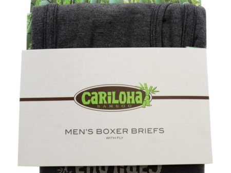 Cariloha Bamboo Boxer Briefs - Carbon Heather by Cariloha for Men - 1 Pc Boxer (M) Supply