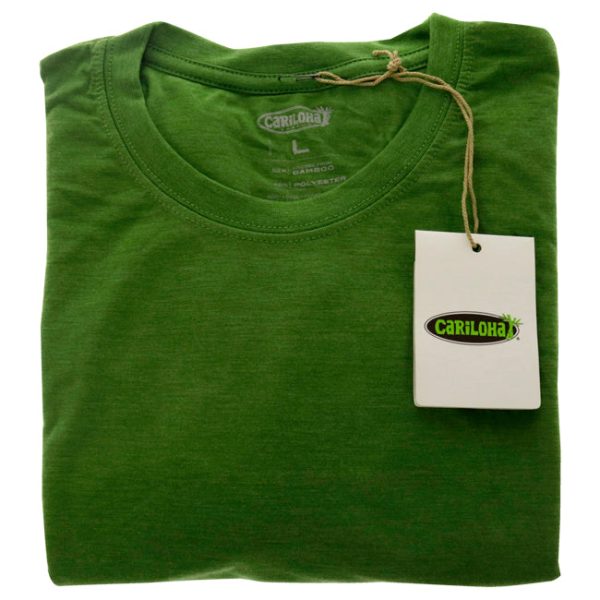 Cariloha Bamboo Comfort Crew Tee - Palm Green by Cariloha for Men - 1 Pc T-Shirt (L) Discount