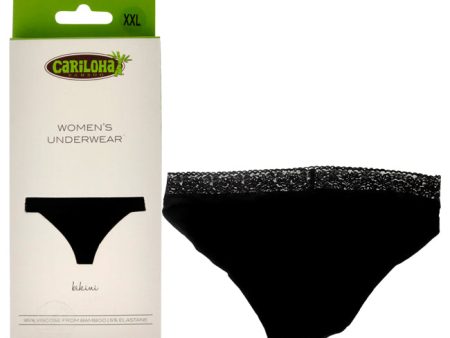 Cariloha Bamboo Lace Bikini - Black by Cariloha for Women - 1 Pc Underwear (2XL) Online Hot Sale