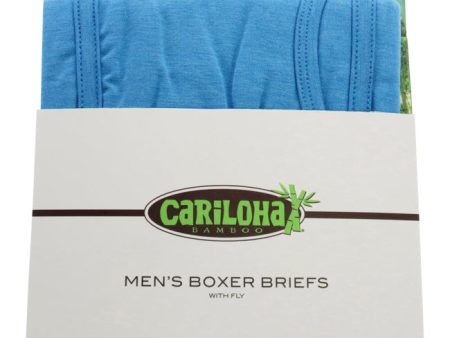 Cariloha Bamboo Boxer Briefs - Cobalt Heather by Cariloha for Men - 1 Pc Boxer (M) For Discount