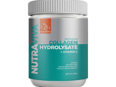 Nutraviva (nes Proteins) NutraViva NesProteins Collagen Hydrolysate + Vitamin C Peach Iced Tea 350g Sale