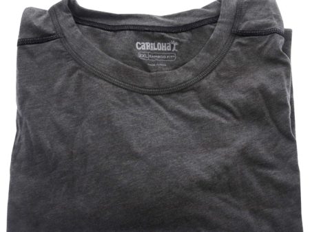 Cariloha Bamboo Athletic Crew T-Shirt - Carbon Heather by Cariloha for Men - 1 Pc T-Shirt (2XL) Cheap