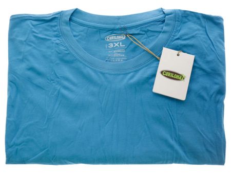 Cariloha Bamboo Crew Tee - Caribbean Blue by Cariloha for Men - 1 Pc T-Shirt (3XL) For Discount