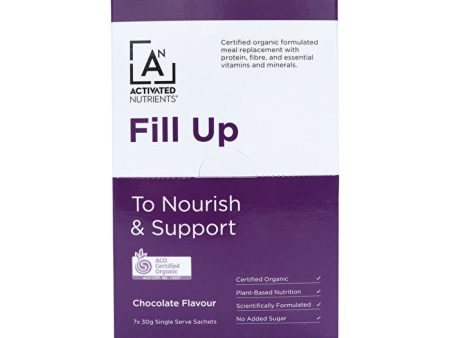 Activated Nutrients Fill Up (To Support & Nourish) Chocolate Sachets 30g x 7 Pack Supply