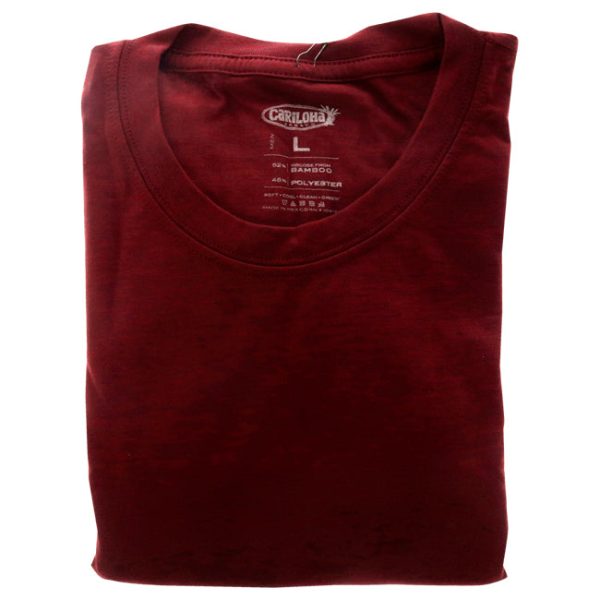 Cariloha Bamboo Comfort Crew Tee - Rockwood Red by Cariloha for Men - 1 Pc T-Shirt (L) For Discount