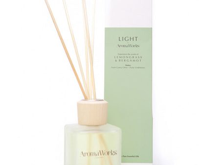 Aromaworks Light Reed Diffuser - Lemongrass and Bergamot by Aromaworks for Unisex - 3.4 oz Reed Diffusers on Sale