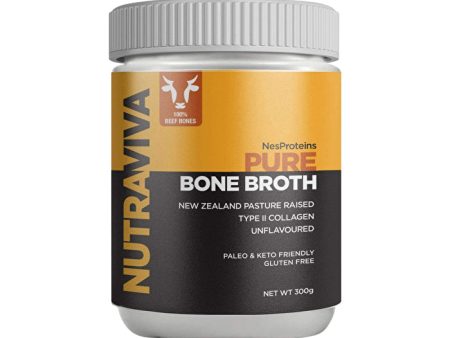 Nutraviva (nes Proteins) NutraViva NesProteins Bone Broth Beef Pure Unflavoured 300g Online now