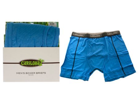 Cariloha Bamboo Boxer Briefs - Cobalt Heather by Cariloha for Men - 1 Pc Boxer (L) For Discount