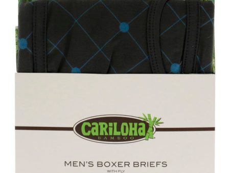 Cariloha Bamboo Boxer Briefs - Carbon Argyle by Cariloha for Men - 1 Pc Boxer (S) Discount