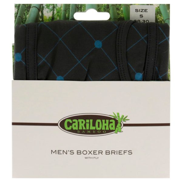 Cariloha Bamboo Boxer Briefs - Carbon Argyle by Cariloha for Men - 1 Pc Boxer (S) Discount